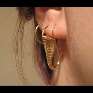 Gold Cobra earrings